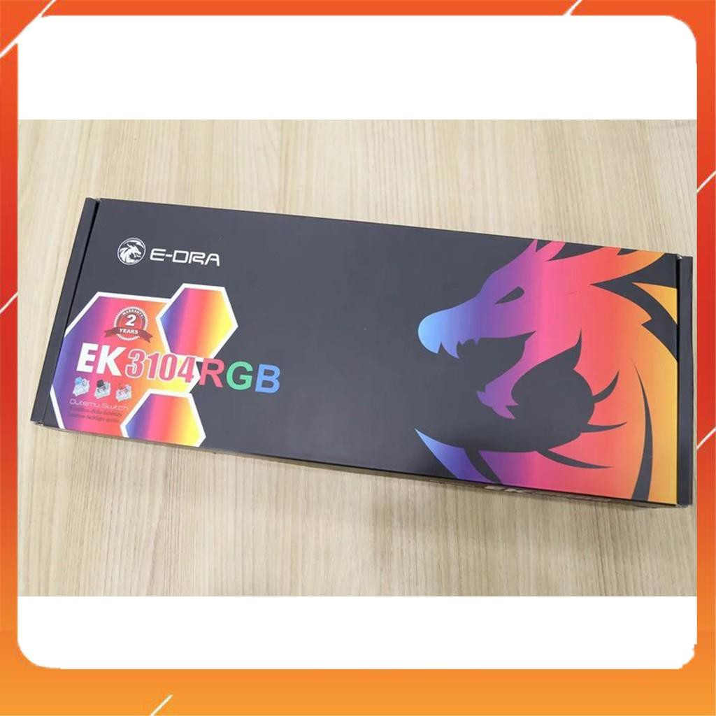 [ HÀNG SIÊU CẤP ] Bàn phím cơ Gaming E-DRA EK3104 - Màu đen - Led rgb - BH 24 tháng [ CHÍNH HÃNG ] | WebRaoVat - webraovat.net.vn