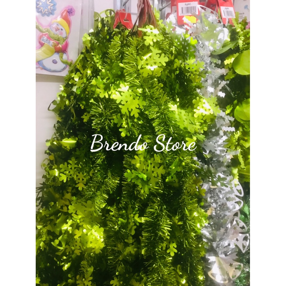Dây đuôi chồn kim tuyến Noel cỡ lớn - đường kính 6 cm - VPP Brendo