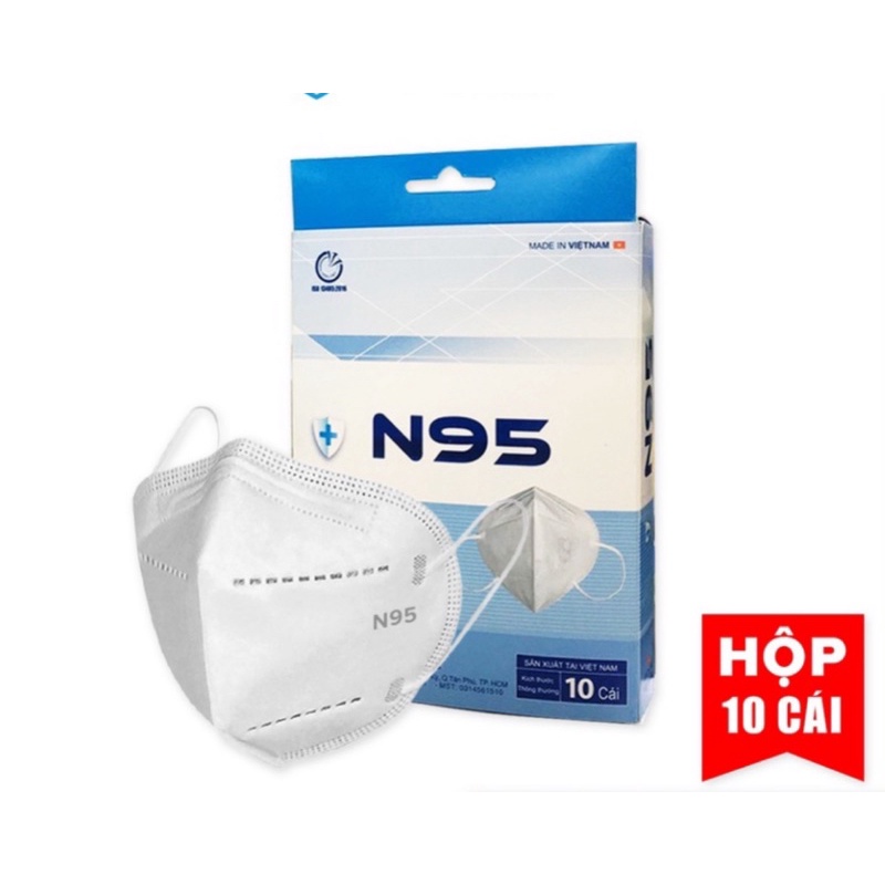 khẩu trang n95 không van cửu long màu trắng (1hộp 10 cái) | BigBuy360 - bigbuy360.vn
