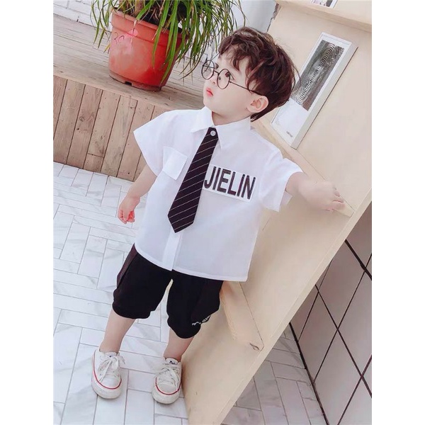 Set học sinh phong cách Hàn Quốc cho bé trai 10-20kg Ty