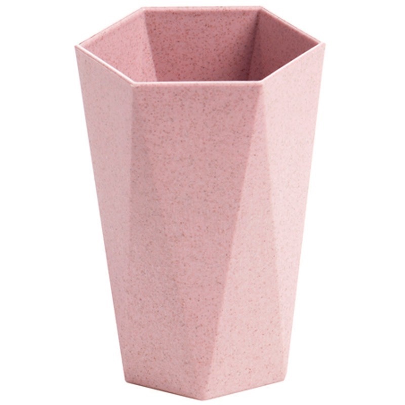 Mouthwash Cup Wheat Straw Made Toothbrush Cup Diamond Shape Cup