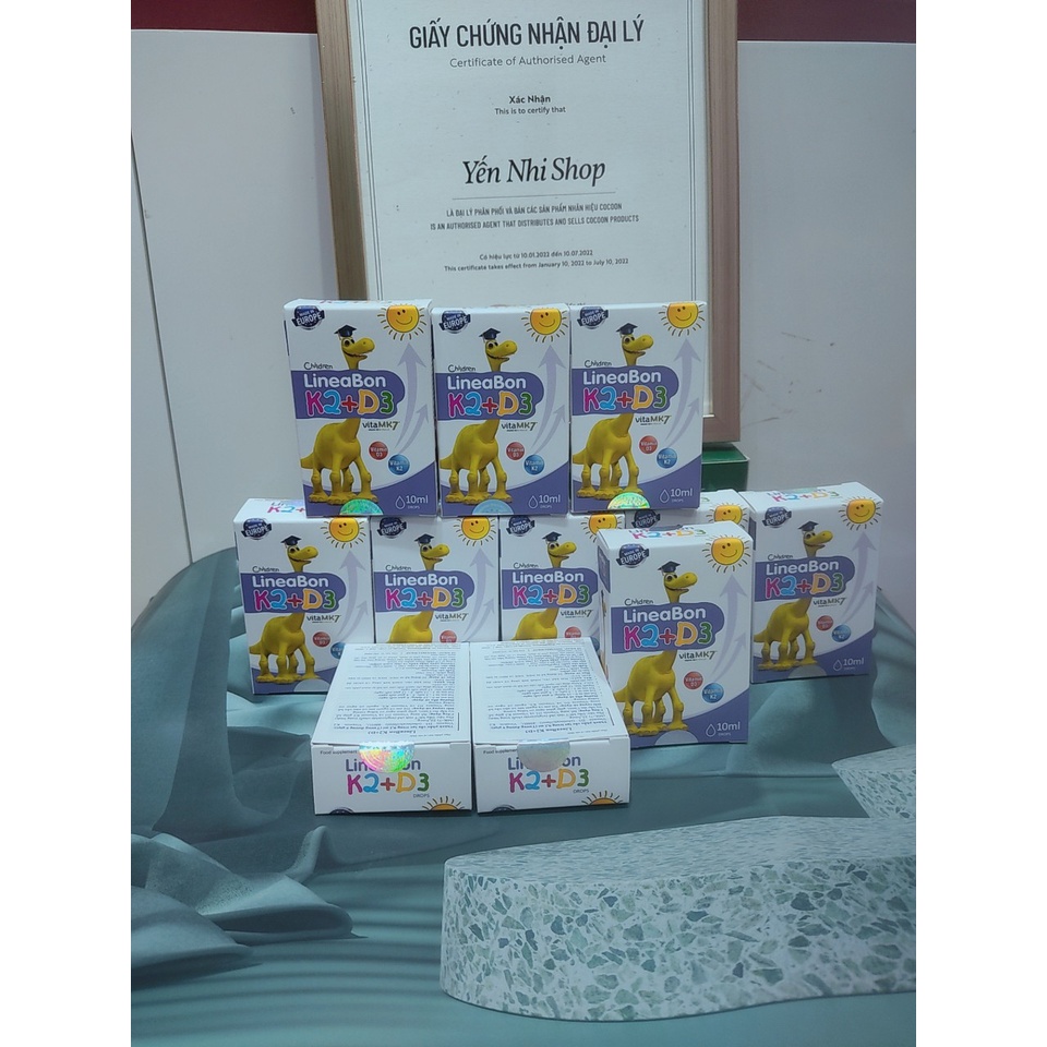 LineaBon D3 K2 Chính hãng Tăng cường hấp thu Canxi Phát triển chiều cao cho bé.