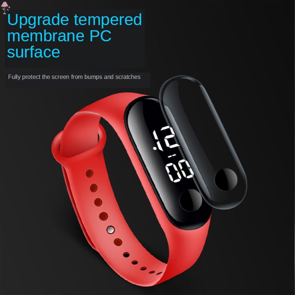 Đồng Hồ Đeo Tay Điện Tử Dây Silicone Màu Sắc Kẹo Ngọt Có Đèn LED Dành Cho Nam Và Nữ