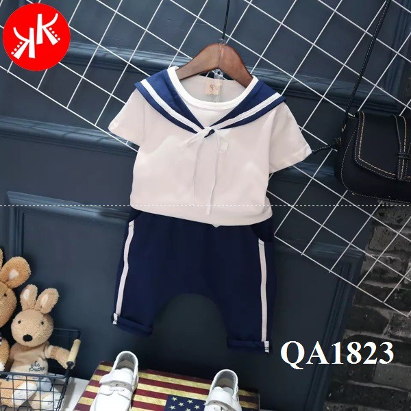 shop online Bộ bé trai phong cách thuỷ thủ chất liệu 100% cotton