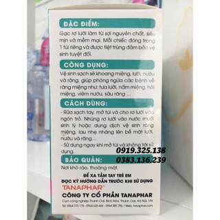 Gạc rơ lưỡi y tế trẻ em TANAPHAR