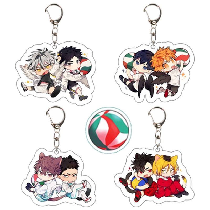 Móc khóa hình nhân vật Haikyuu Kageyama Hinata Kenma Kozume