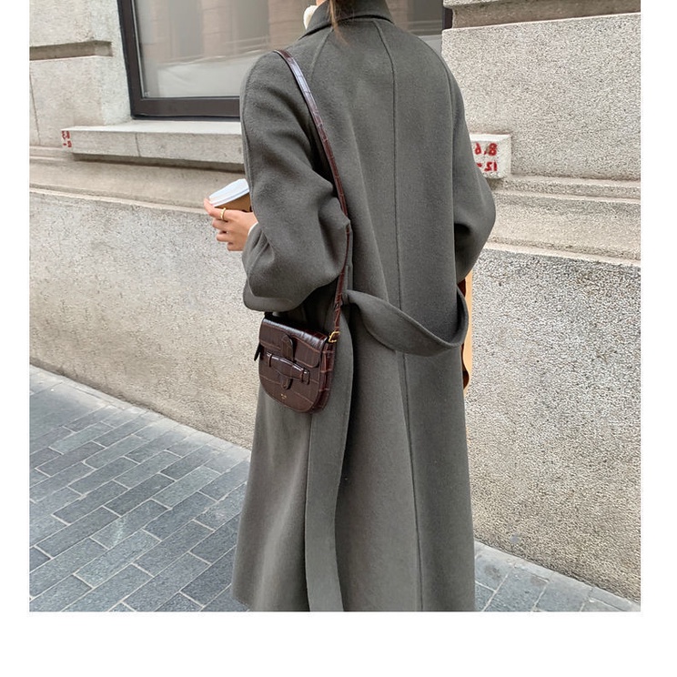 Áo khoác len dáng dài màu trắng thời trang chất lượng cao cho nữ