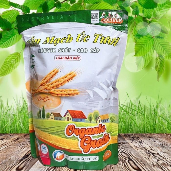 Yến mạch cán vỡ cho bé ăn dặm yến mạch úc tươi Oliver 1kg tặng thực đơn - YMO