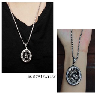 Mẫu Vòng Cổ Mặt Tròn chữ la mã cool ngầu - Unisex