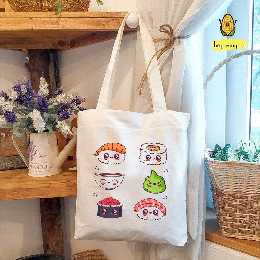 TÚI TOTE CANVAS BÉ CHUỐI KHÓA ZIP - TÚI VẢI SIÊU TO CỰC BỀN