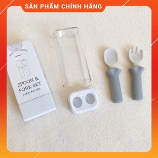 Set thìa dĩa SIlicone Bluemama nội đìa Hàn