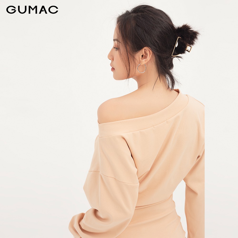 [Mã WABRGU50 giảm 10% đơn 250K] Đầm thun nữ GUMAC tay dài bẹt vai, đủ màu đủ size DA1291 | BigBuy360 - bigbuy360.vn