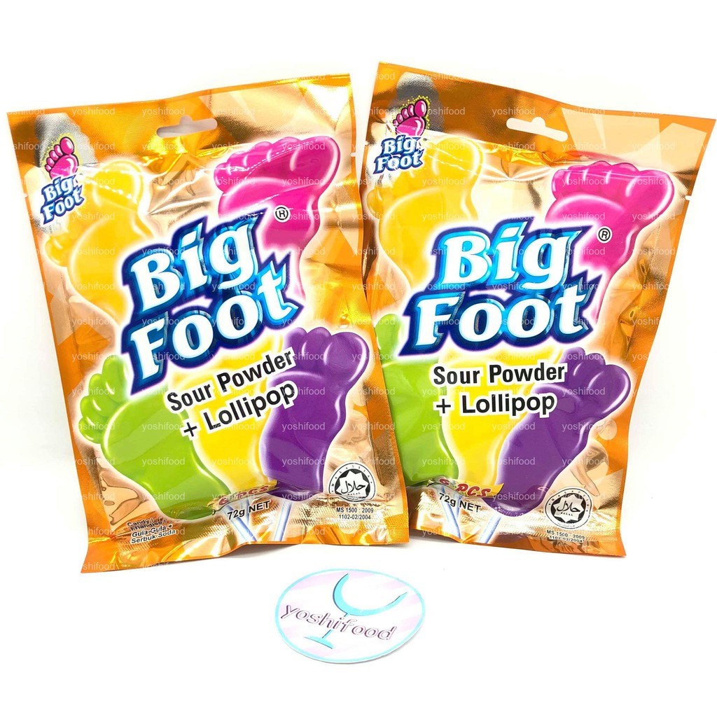 Kẹo Mút Trái Cây Bàn Chân Big Foot 72gr - Malaysia
