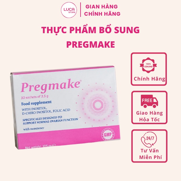 Thực phẩm bổ sung PREGMAKE hộp 30 gói, cân bằng nội tiết tố nữ, hỗ trợ sức khỏe sinh sản cho phụ nữ - Luca Store