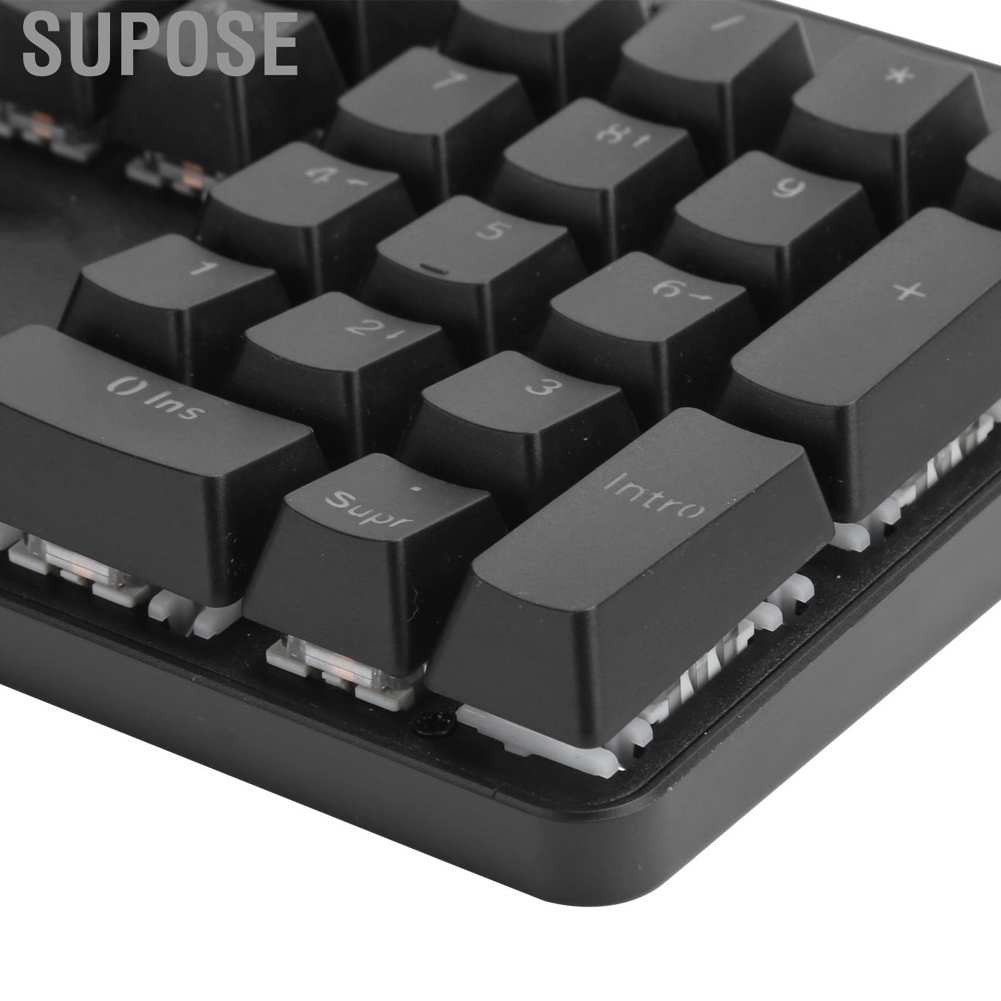 Supose PC Keyboard Color Mixed 104‑Key Spanish Blue Switch Notebook Gaming Computer Supplies