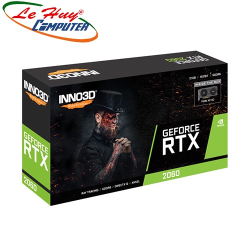 Card màn hình - VGA INNO3D RTX 2060 12GB TWIN X2 OC GDDR6 (N20602-12D6X-1713VA32R)