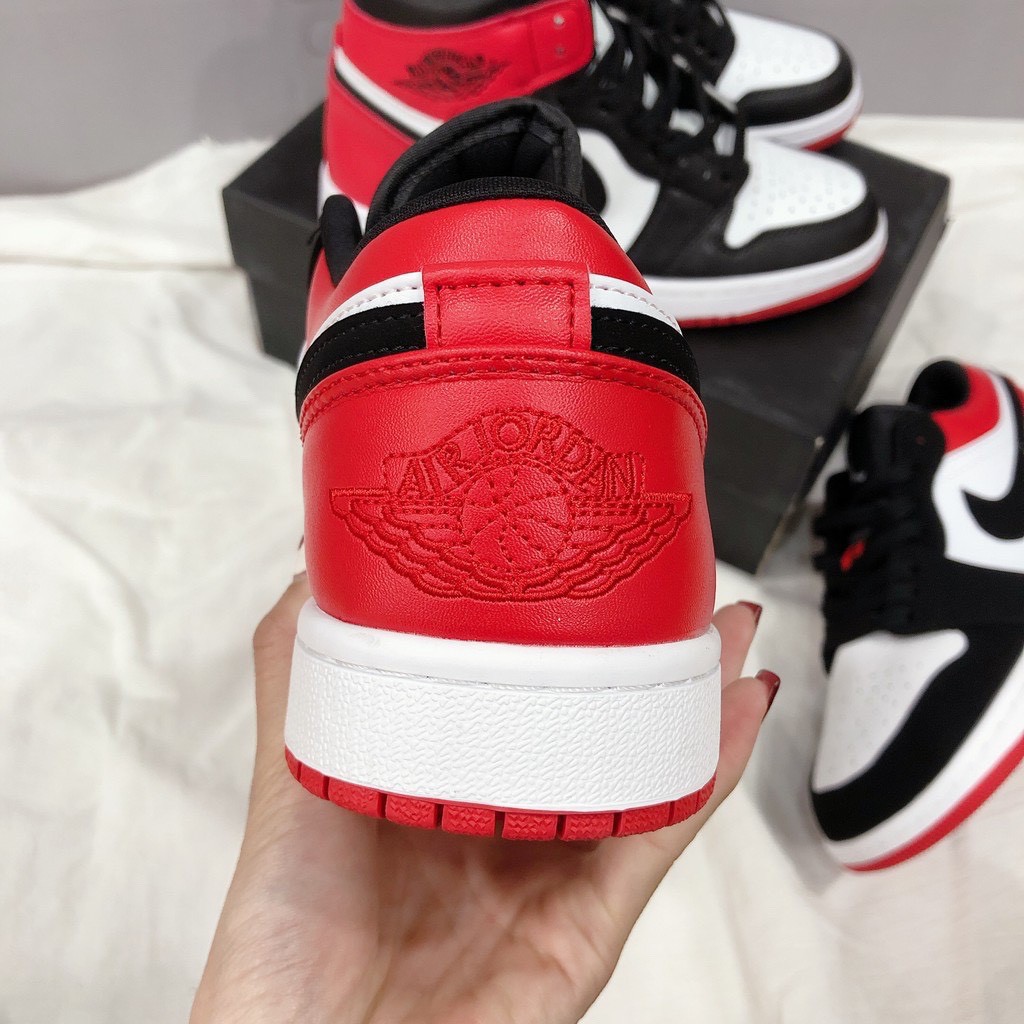 Giày sneaker 𝐍𝐈𝐊𝐄 𝐀𝐈𝐑 𝐉𝐎𝐑𝐃𝐀𝐍 cổ cao đỏ trắng Full size nam nữ | BigBuy360 - bigbuy360.vn