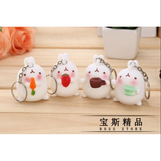 Móc khóa dễ thương họa tiết cầm cốc(giao ngẫu nhiên)