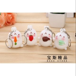 Móc khóa dễ thương họa tiết cầm cốc