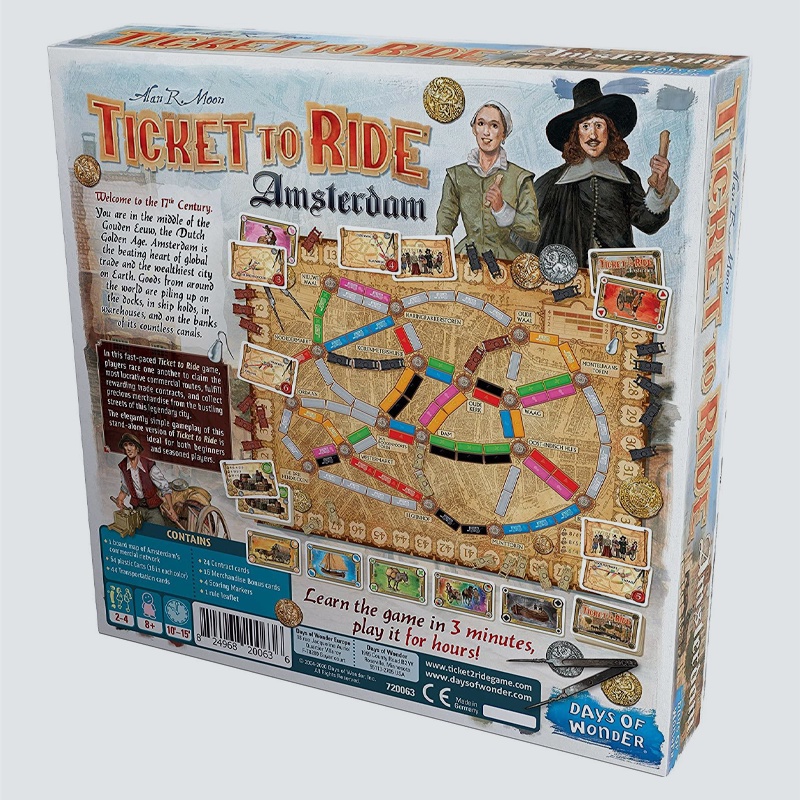 Ticket to Ride Amsterdam Board Game Family Board Game