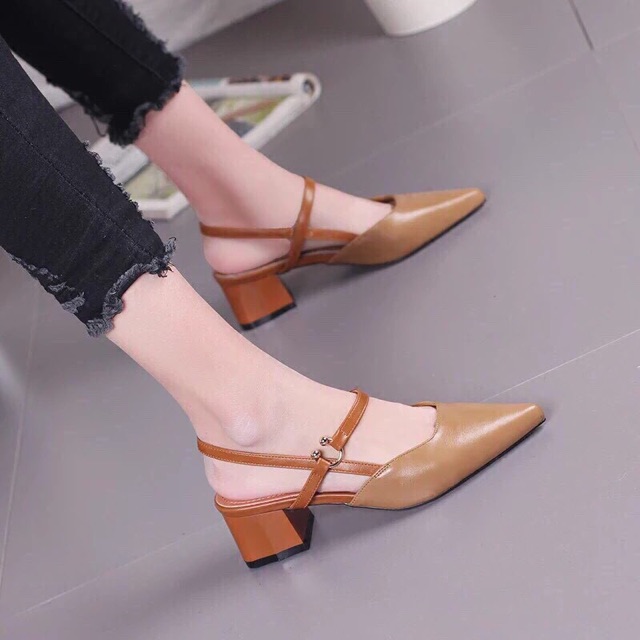 GIÀY CAO GÓT BÍT MŨI 5 PHÂN PHỐI 2 MÀU