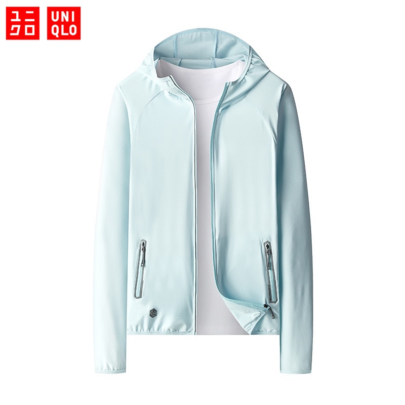 Áo khoác Uniqlo Nữ Airism Chống tia cực tím UPF 50 + Lưới dài tay Full Zip Áo khoác ngoài trời Áo khoác
