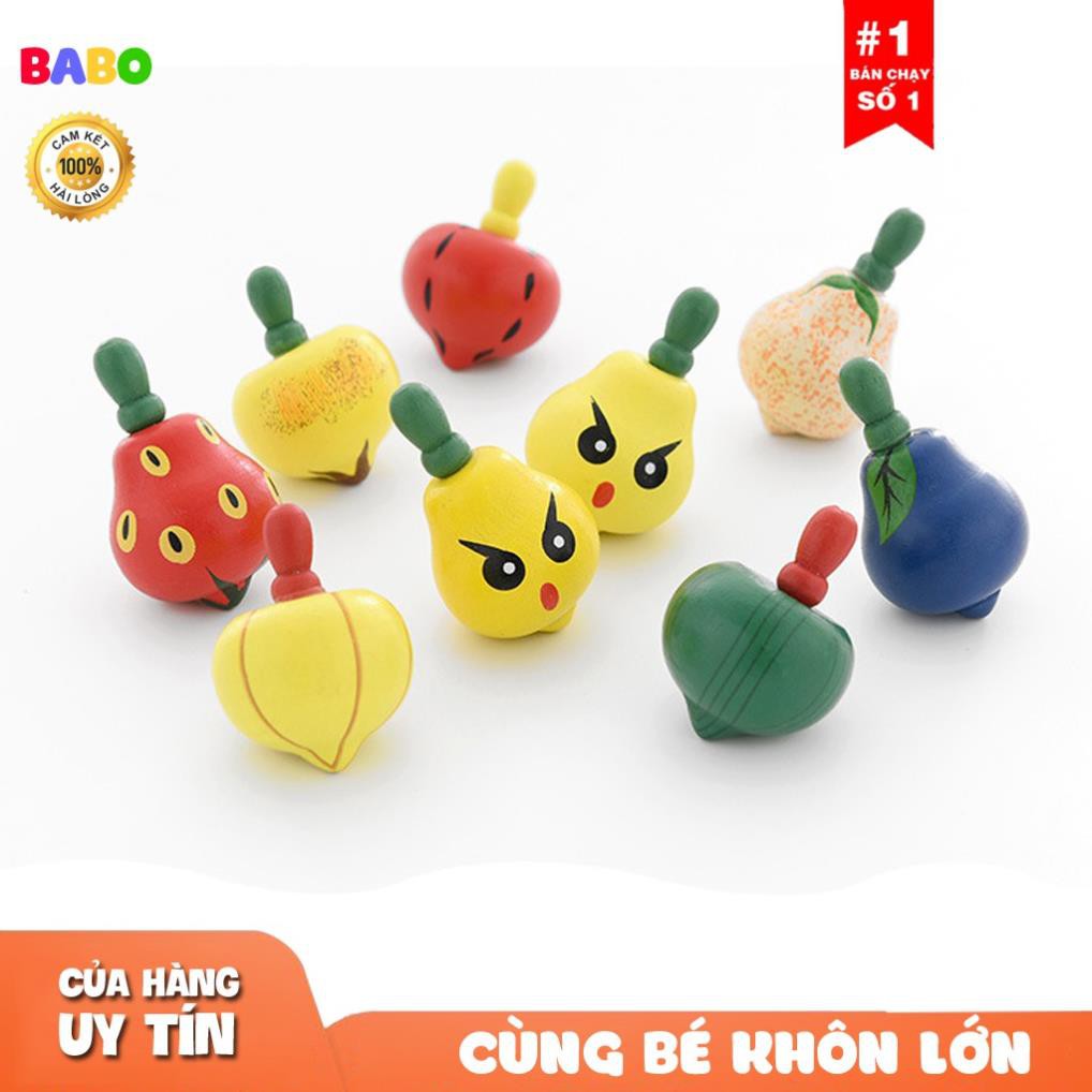 Đồ Chơi Con Quay Bằng Gỗ Hình Trái Cây, Trò Chơi Vận Động Tay Cho Bé -kiwi