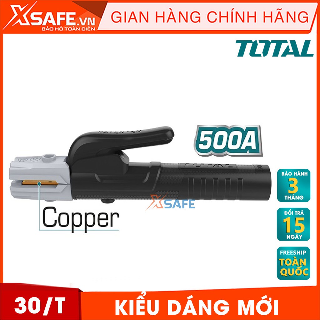 Kềm hàn 500A TOTAL TWAH5006 kiểu dáng mới Kìm hàn dòng điện định mức 500A, phù hợp sử dụng cho máy hàn MMA của Total