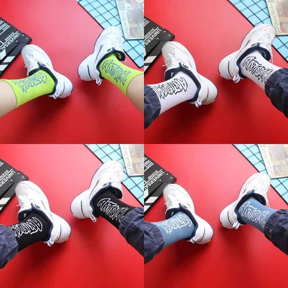 Vớ Cổ Cao In Chữ Phong Cách Hip Hop Thời Trang Cho Nữ