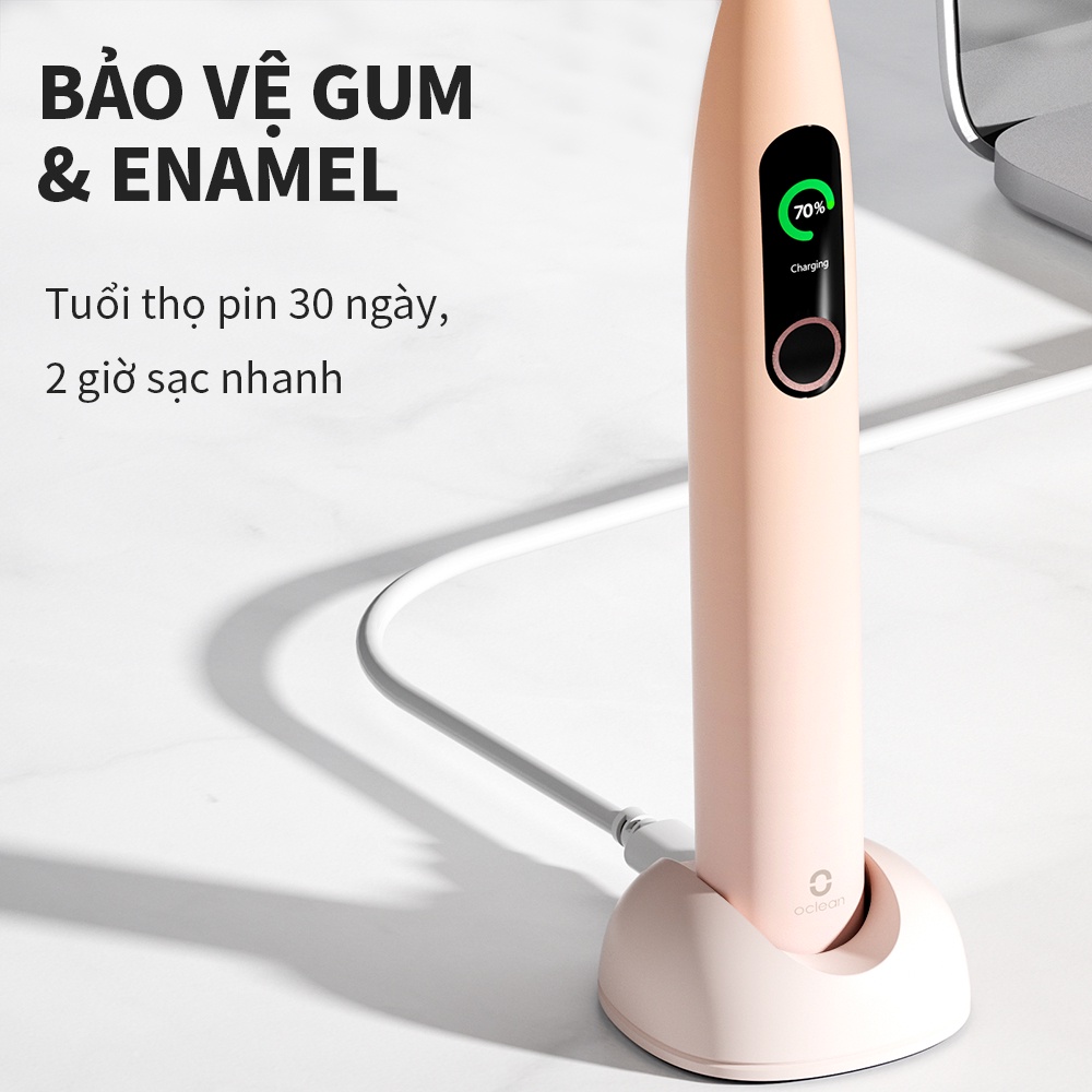 Bàn Chải Điện Oclean X Pro | Màn Hình Cảm Ứng Thông Minh | Chống Nước IPX7 | Tùy Chính Kế Hoạch Chải | Hàng Chính Hãng