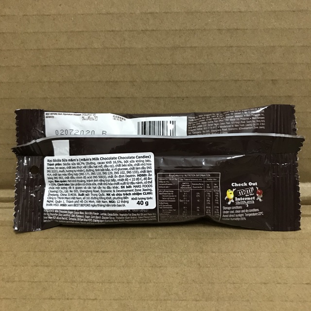 Túi kẹo M&M Milk Chocolate 40g