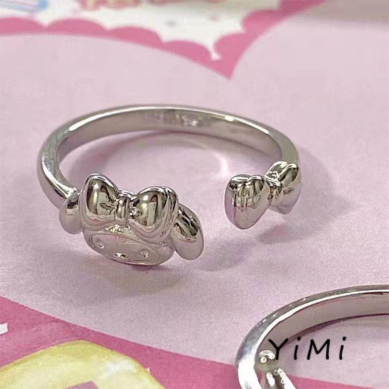 Nhẫn Hở Tùy Chỉnh Thiết Kế Hình Sanrio Kuromi My Melody Dễ Thương Làm Quà Tặng Cho Bé Gái
