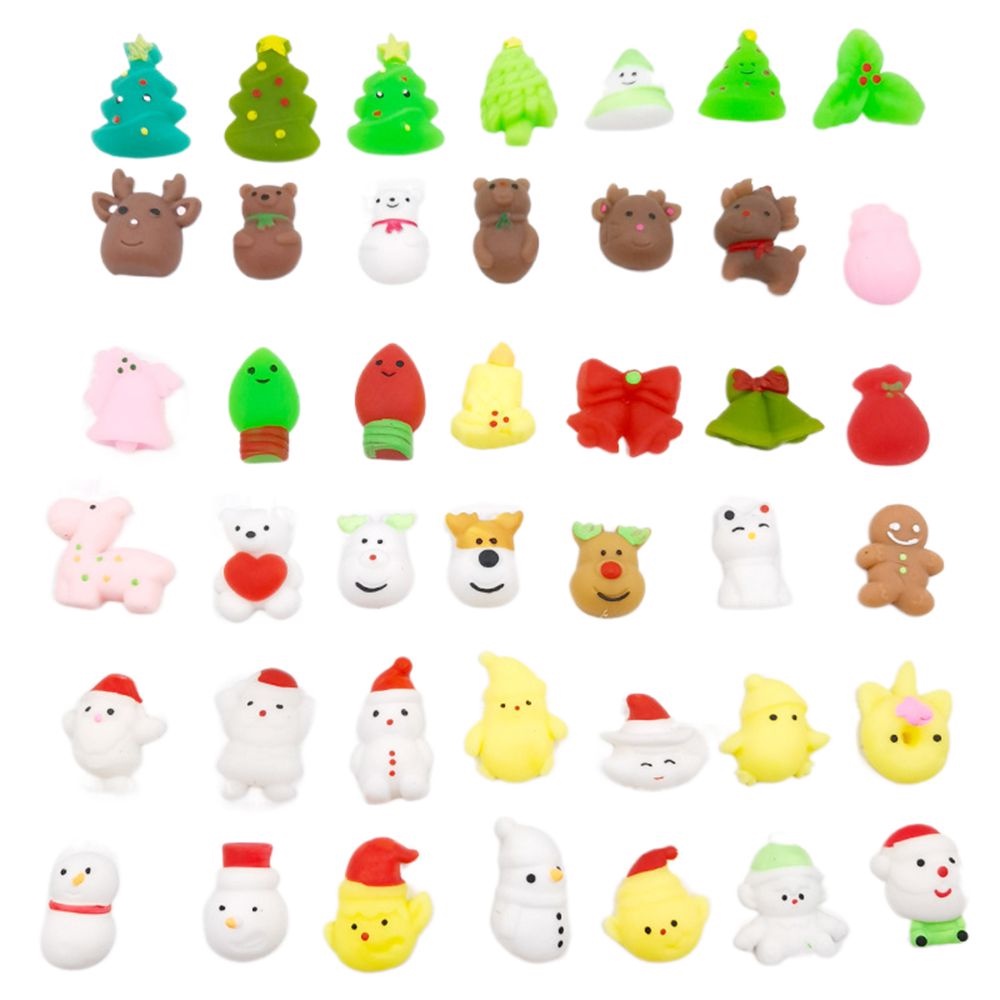 Set 5 Đồ Chơi Mochi Mini Không Độc Hại Họa Tiết Động Vật Halloween Cho Bé