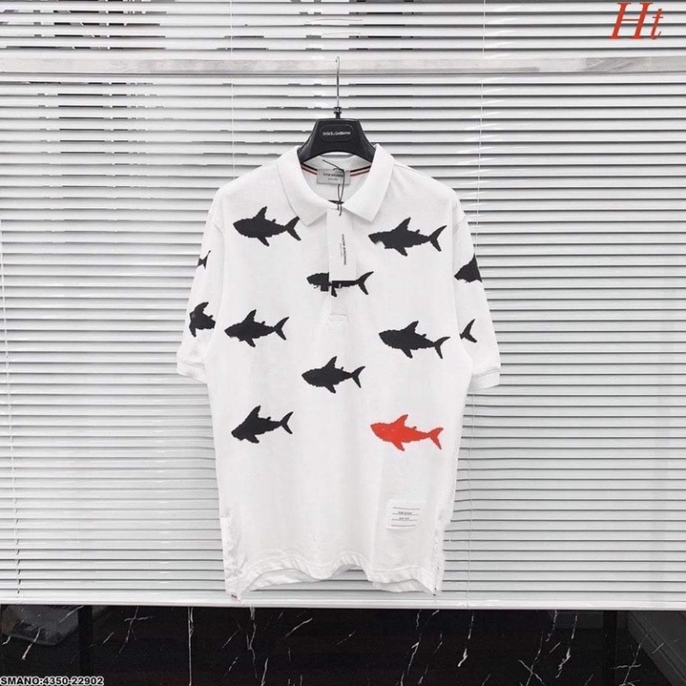 Áo polo cá đen đỏ HT12 0421