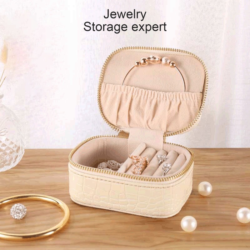 Hộp Đựng Trang Sức PU Chia Ngăn Cho Cse Portble Storge Orgnizer