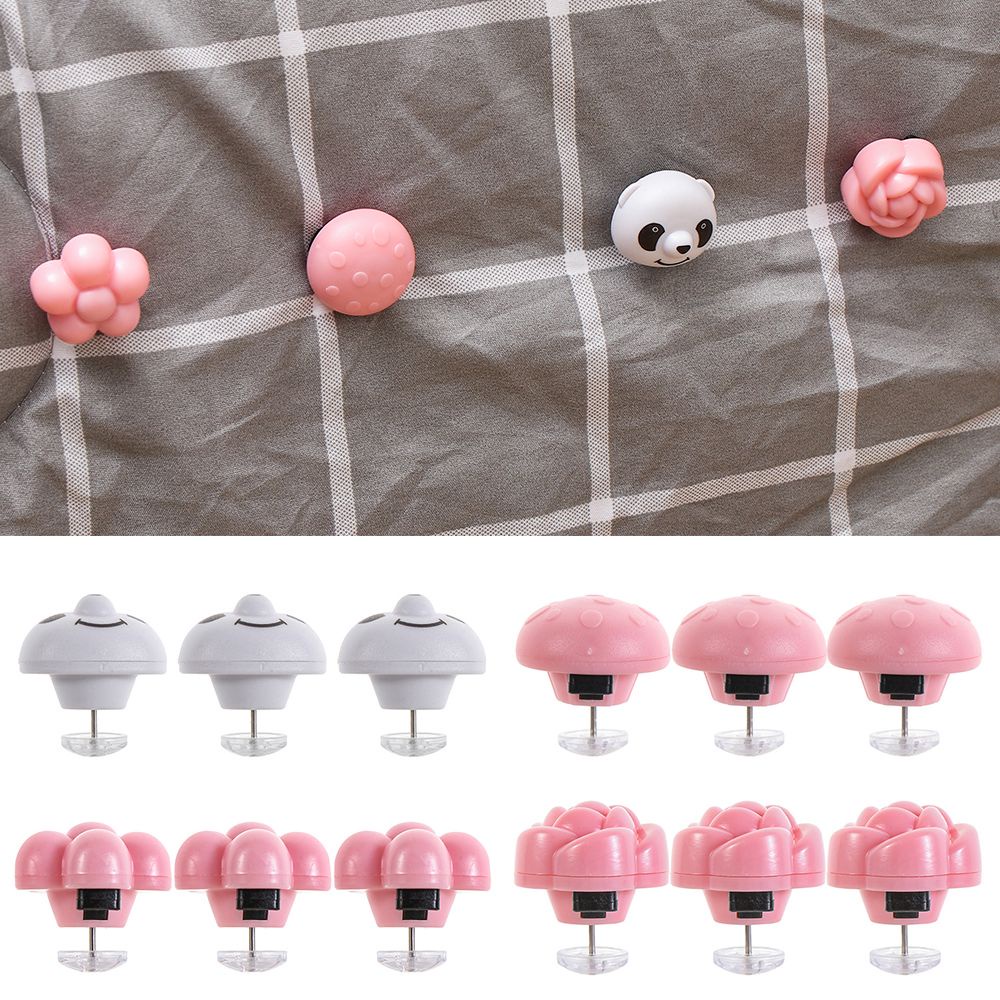Set 8 Kẹp Cố Định Tấm Trải Giường / Vỏ Chăn Chống Trượt In Họa Tiết Hoa/Gấu Trúc