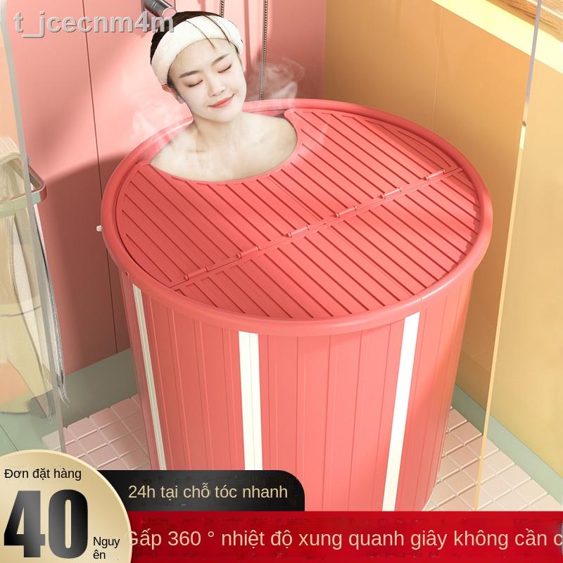❄Lắp đặt miễn phí thùng gấp bồn tắm người lớn gia đình chậu vệ sinh toàn thân dày