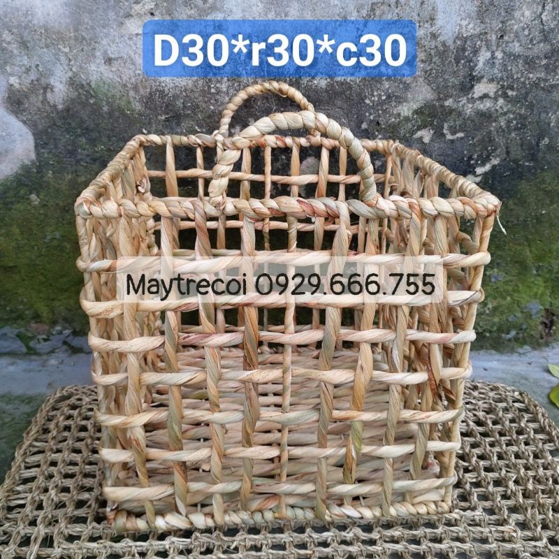 Giỏ trồng cây kiểu đan ô cờ nhiều kiểu dáng