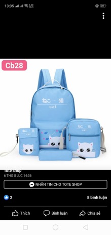 SET BALO 4 món - MÈO MẮT TO