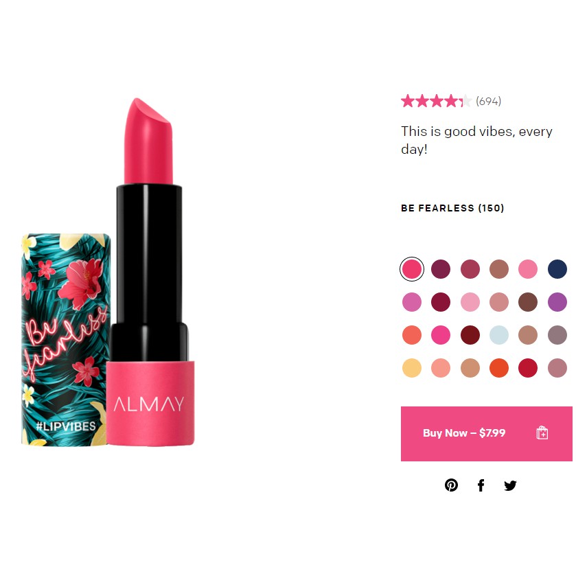 SON NỘI ĐỊA MỸ ALMAY LIP VIBES LIPSTICK