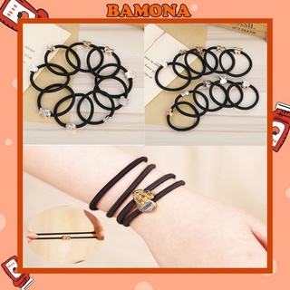 Thun cột tóc phong cách dễ thương, Cột tóc đẹp đính hạt charm nhiều hình cực cute SC20
