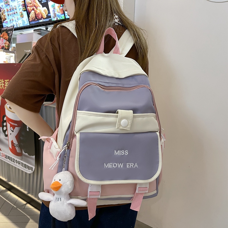 Balo Prettyzys sức chứa lớn 14 inch phong cách Hàn Quốc 2022 dành cho nữ