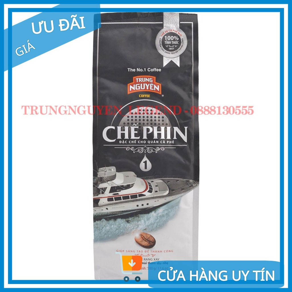 [CÓ TEM] Chế phin 1 - Cà phê Trung Nguyên - Bịch 500g - Trung Nguyên Legend