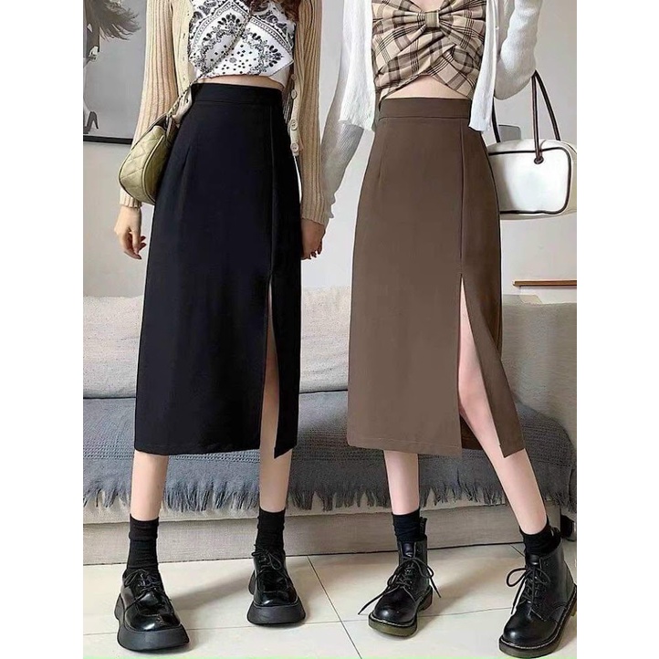 chân váy 2 lớp chất mịn thoáng mát, chân váy chữ A chất tuyết mưa cao cấp