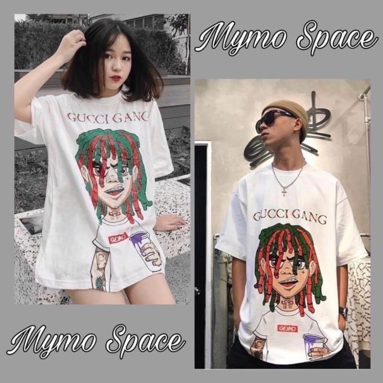 Áo thun GUCCI GANG - Áo phông tay lỡ nam nữ From rộng chất Cotton Tốt