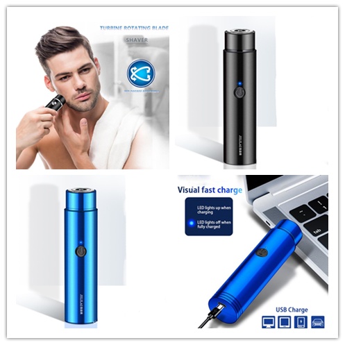Máy Cạo Râu Mini Một Đầu Qipin Kèm Dây Cáp Sạc USB Tiện Dụng Cho Nam