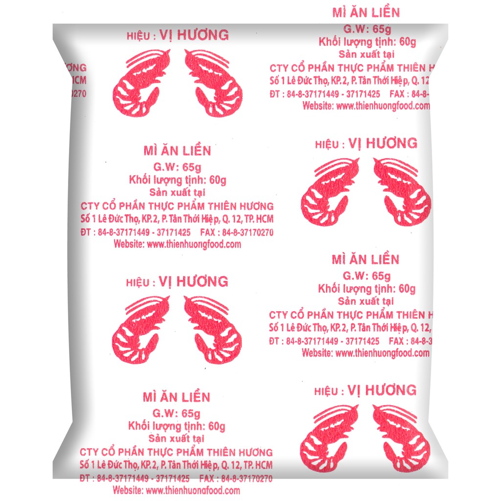 Mì giấy Vị Hương thùng 100 gói (60gr-có satế)