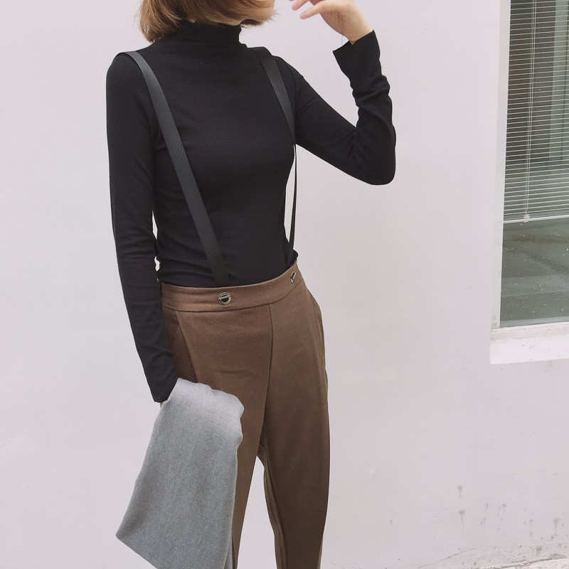 【Miss Sumey】Women Korean Long Sleeve T-Shirts Solid Slim Blouse | BigBuy360 - bigbuy360.vn