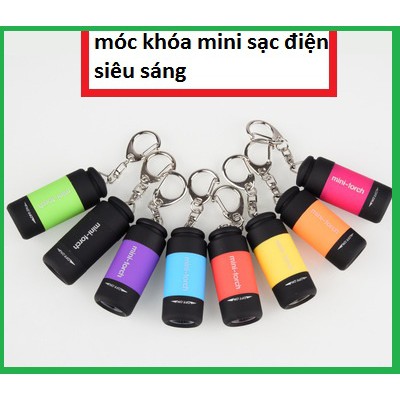 MÓC KHÓA ĐÈN PIN LED MINI SẠC USB MINI (CHỐNG NƯỚC)