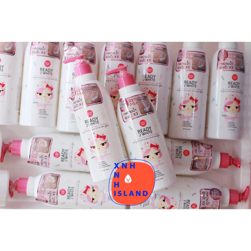 [Mẫu Mới] Sữa Tắm Cathy Doll Ready 2 White One Day Whitener Body Cleanser Thái Lan - 450ml